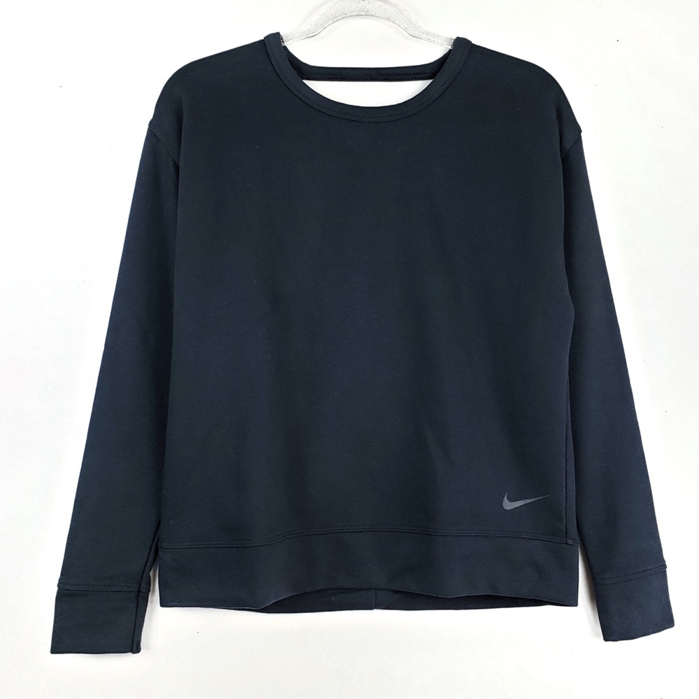 Nike Dri-Fit Versa Open Back Sweatshirt Black XS - Picture 3 of 8